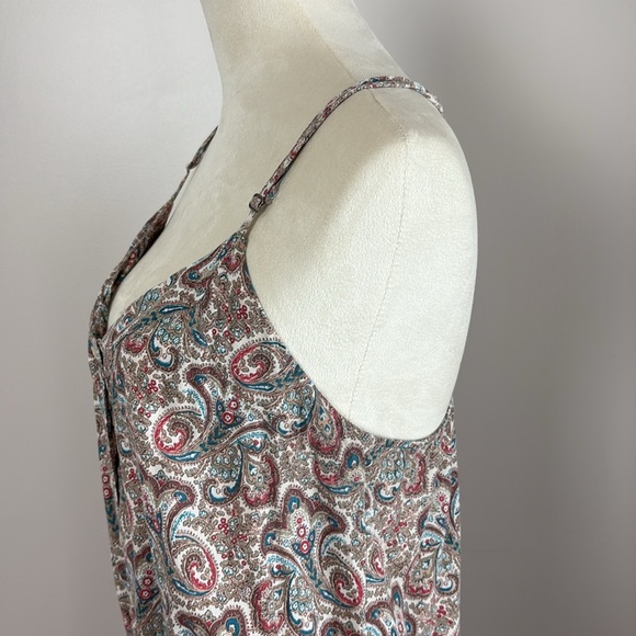 Denim & Supply Ralph Lauren Paisley Jumpsuit Drawstring Waist Romper Size L - Picture 8 of 13